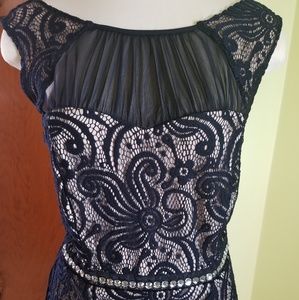 Laced Navy Long dress